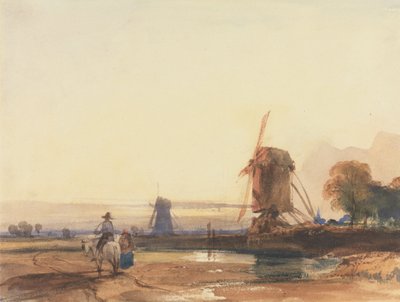 Paysage avec des moulins à vent - Thomas Shotter Boys